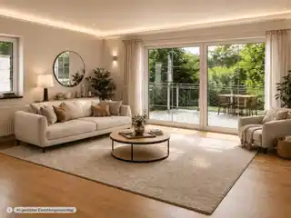 Wohnzimmer mit Möblierungsvorschlag