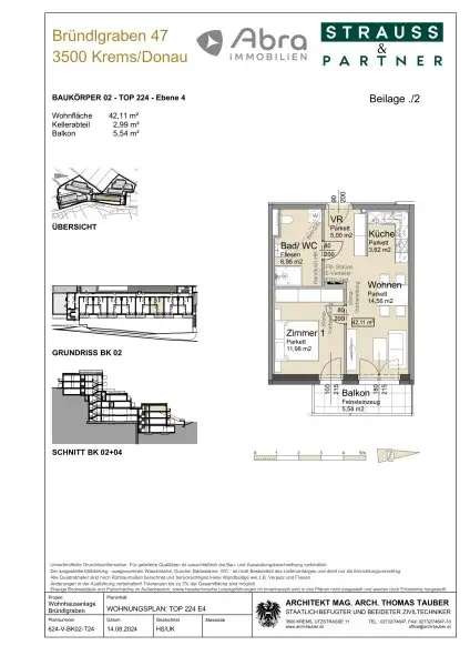 Neubau - Moderne Zwei-Zimmer-Wohnung mit Balkon