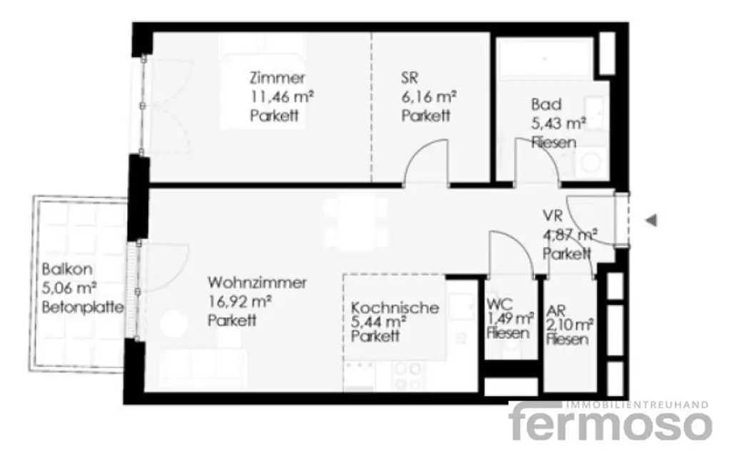 Moderne 2-Zimmer-Wohnung mit Loggia in 1210 Wien