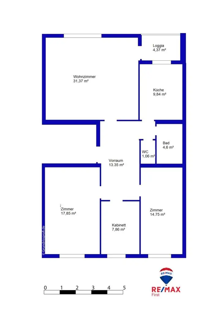 Wohnen im Grünen mit Stadtanschluss: 4 Zimmer | Loggia | PKW-Stellplatz