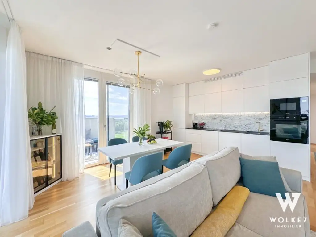Exklusive 3-Zimmer-Residenz im Marina Tower – 16. Etage mit Donaupanorama