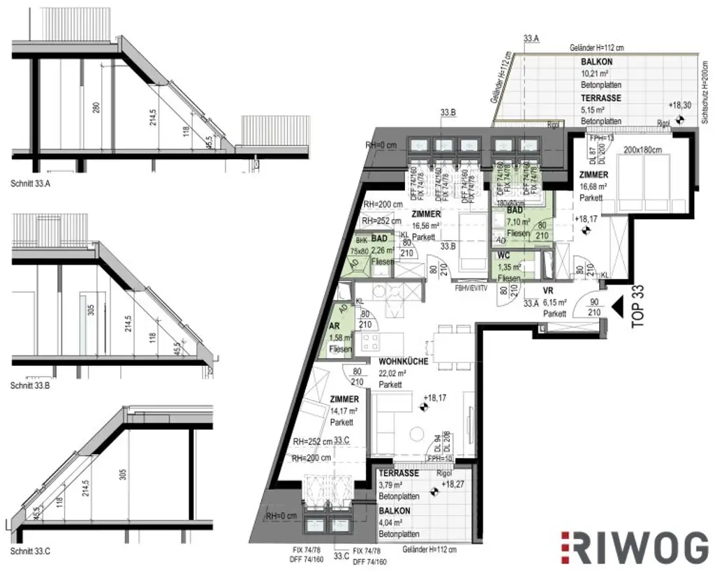 DG-ERSTBEZUG | Atemberaubender Fernblick | Dachterrasse | ca. 3 m Raumhöhe | Fernwärme & Klimaanlage | TG-Stellplatz optional | Nachhaltiges Wohnbauprojekt