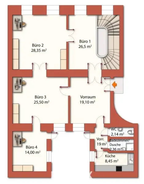Renoviertes Altbaubüro | repräsentative Adresse und Räumlichkeiten | sensationelle Lage Am Heumarkt