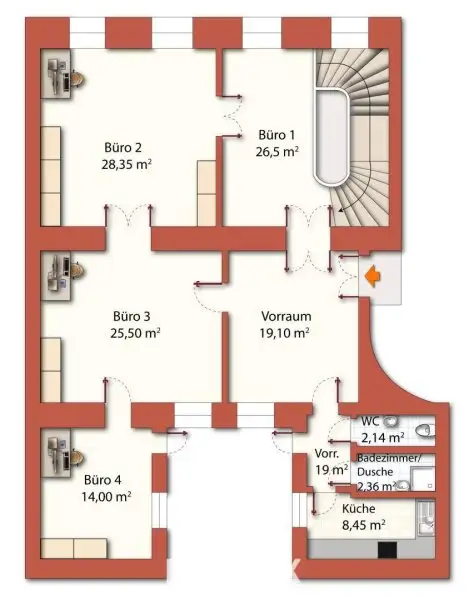 Renoviertes Altbaubüro | repräsentative Adresse und Räumlichkeiten | sensationelle Lage Am Heumarkt