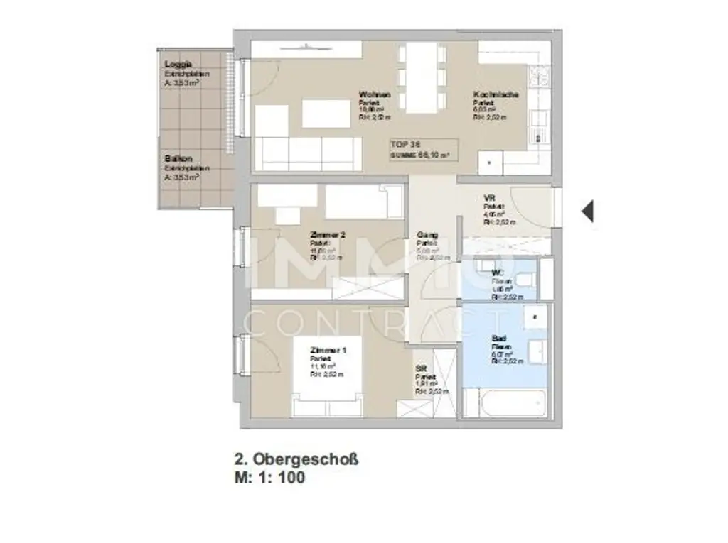 ++NEUER PREIS++
3 Zimmerwohnung, Erstbezug, Nähe Traisenpark!