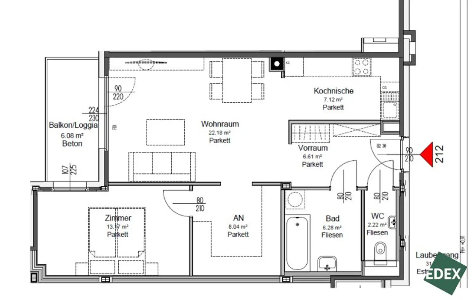 Attraktive 2-Zimmer-Wohnung mit Balkon nahe Vetmeduni