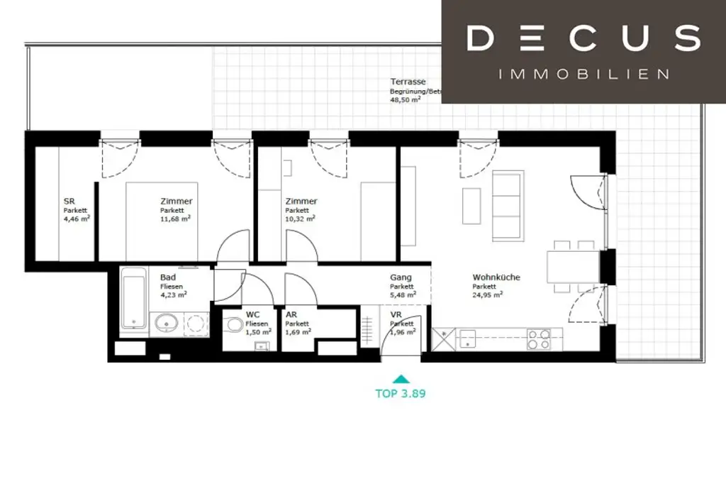 | TERRASSE | 3 ZIMMER | ASPERNSTRASSE U2 | KLIMATISIERT | SMARTES WOHNEN