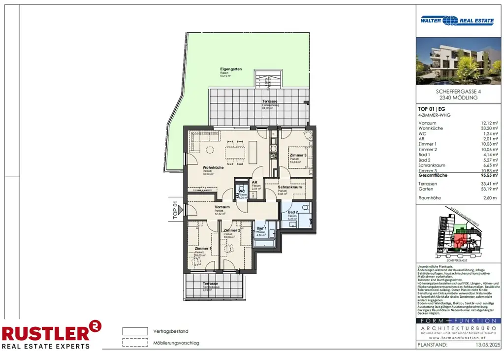Gartenwohnung mit 4 Zimmer in Zentrumslage