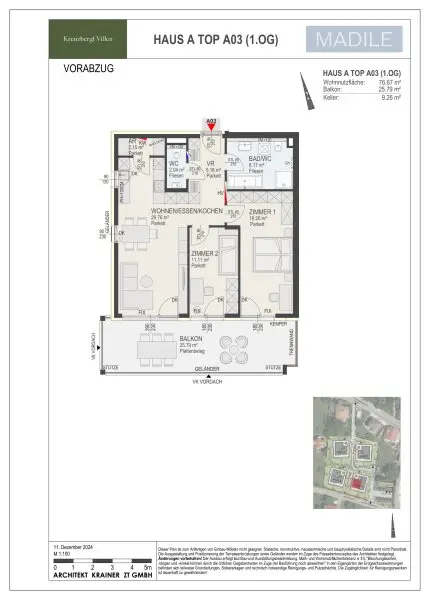 Kreuzbergl Villen - 3 Zimmer Wohnung - Ein Projekt von MADILE