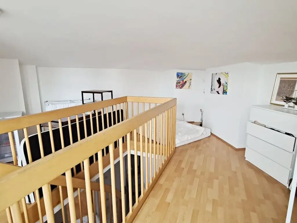 NASCHMARKT-NÄHE, FERNBLICK, 55 m2 Dachgeschoss mit Terrasse, Wohnküche, 1 Zimmer, Galerie, Wannenbad, Parketten, Eggerthgasse