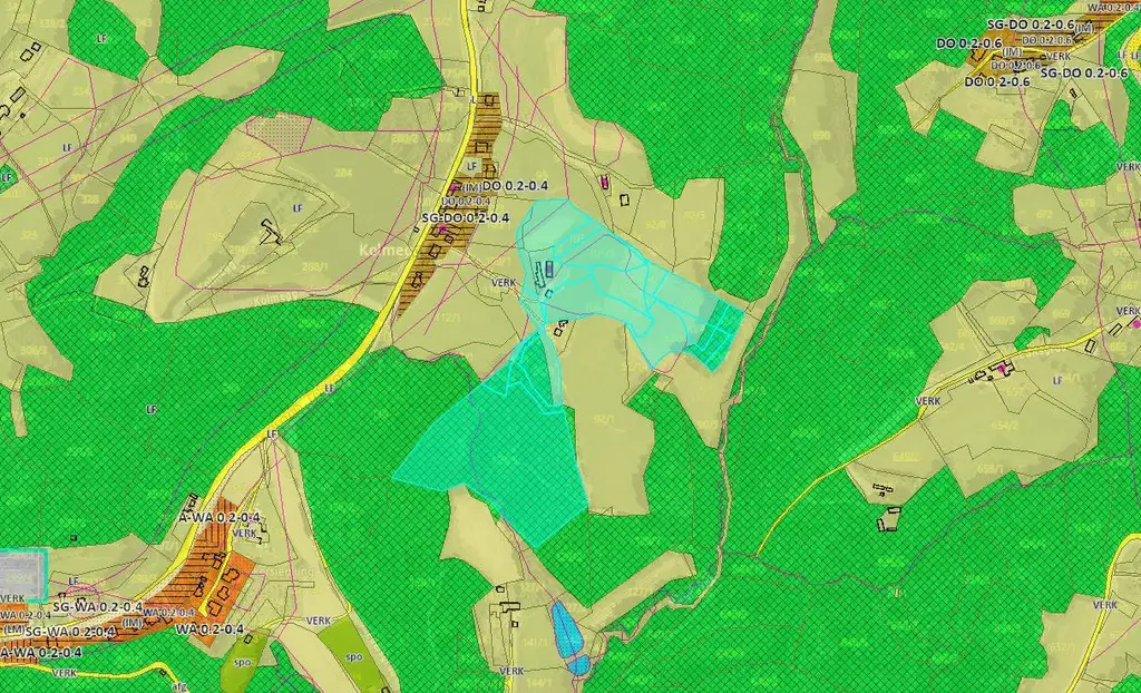 Wohnen in Aussichtslage mitten in der Natur auf  8 Ha. Grund, ehemalige Hofstelle!