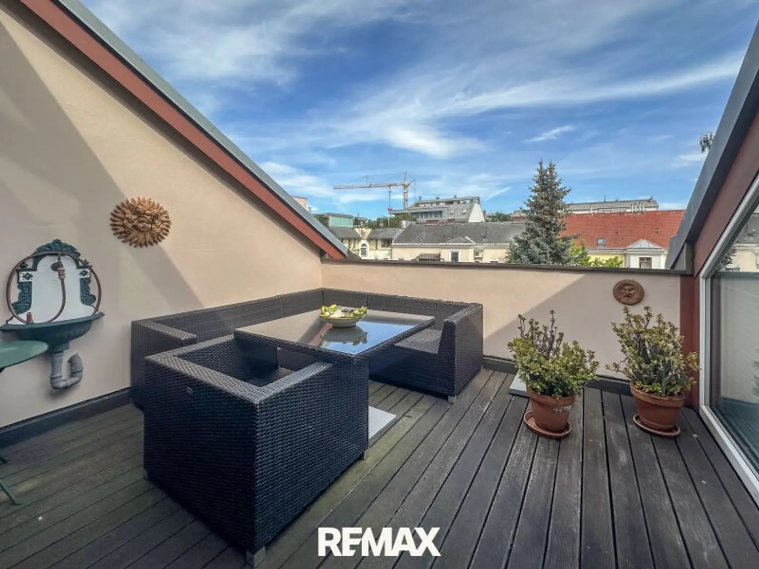 Terrasse von der Dachgeschosswohnung