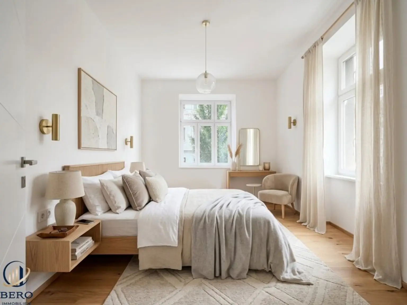 Schlafzimmer (mit KI möbliert)
