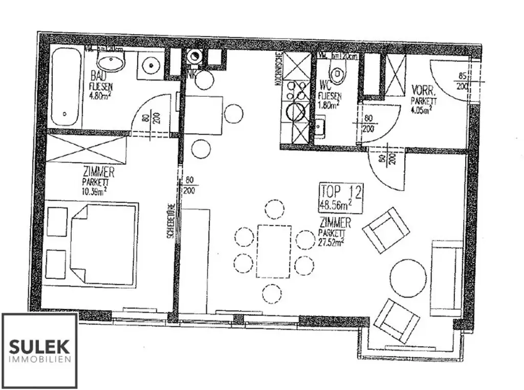 Gut geschnittene 2 Zimmer Neubauwohnung mit Grünblick auf den Schubertpark!