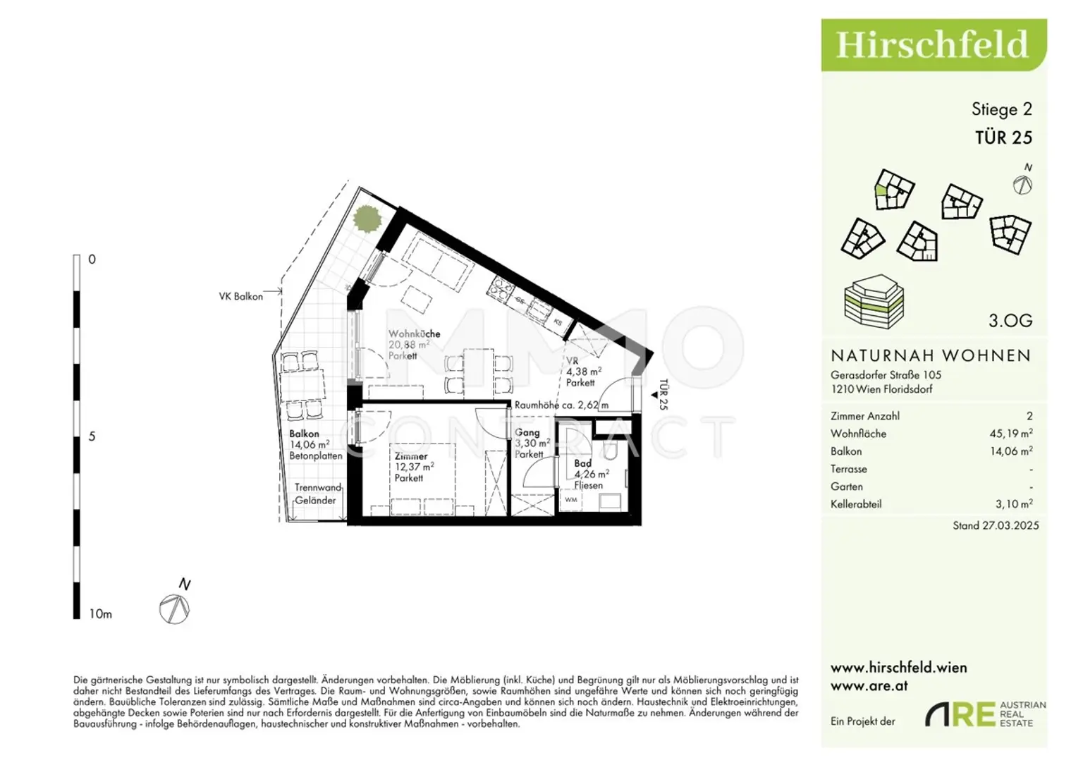 Ideale 2 Zimmer- Wohnung in Grünruhelage