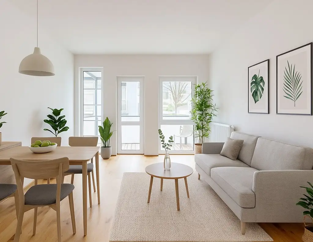 Provisionsfrei / Keine Grunderwerbsteuer!: Feldkirchen - 3-Zimmer-Wohnung im Grünen mit großem Balkon