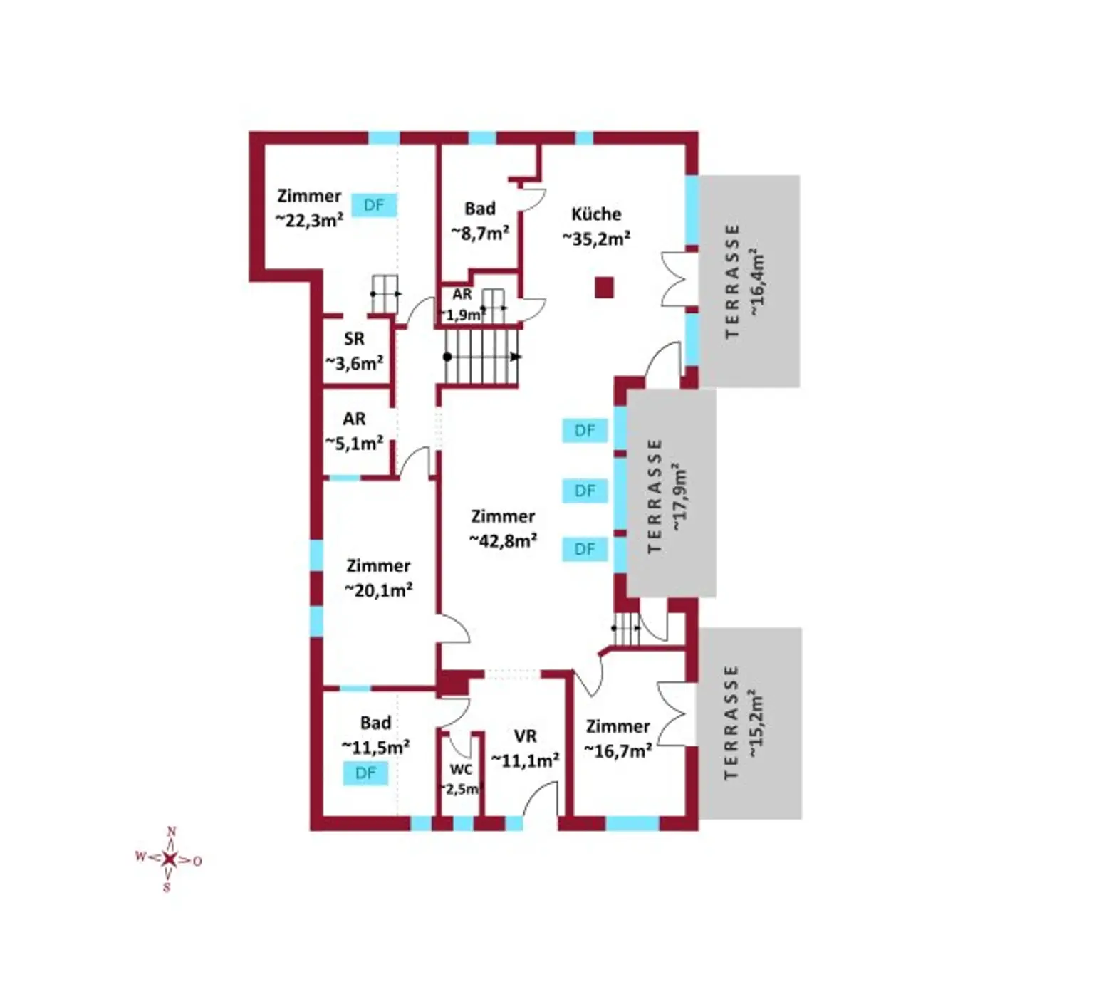 Dachgeschosswohnung in Ruhelage mit traumhaftem Grünblick, eigenem Garten und Garage