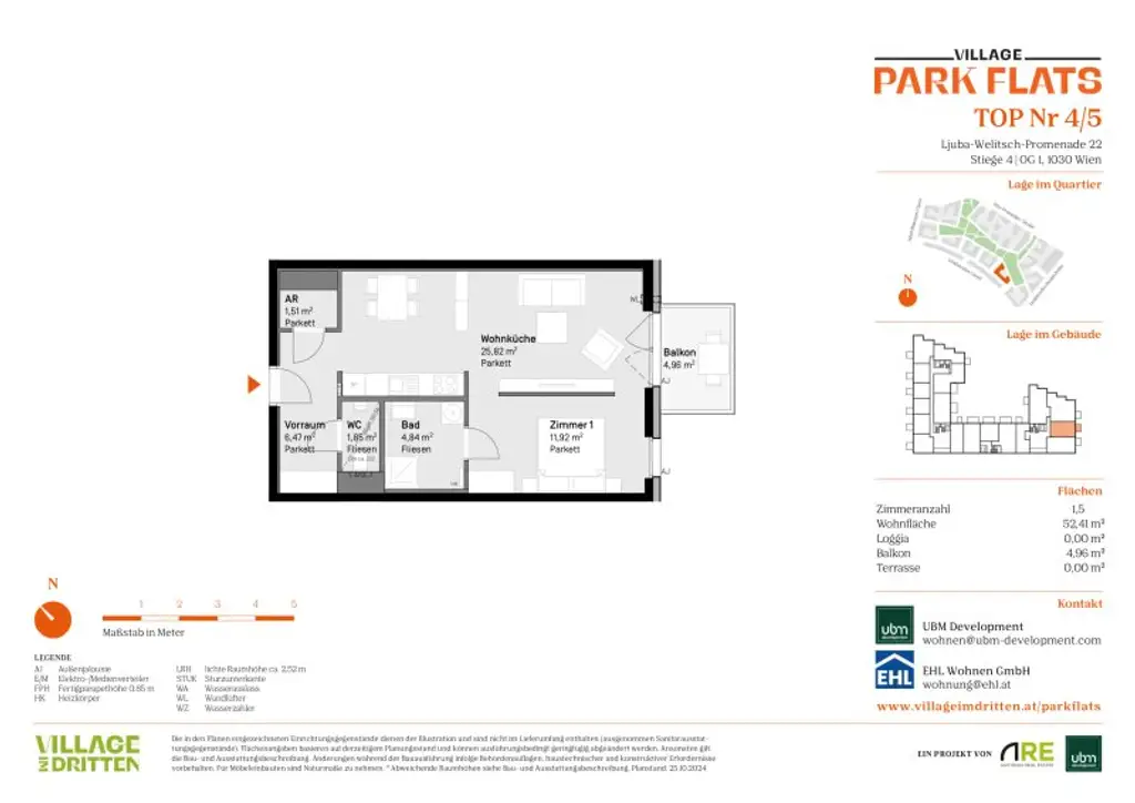 Preiswertes Wohnen im „Village im Dritten – PARK FLATS“- provisionsfreies Eigentums-Mikroapartment (Erstbezug!)