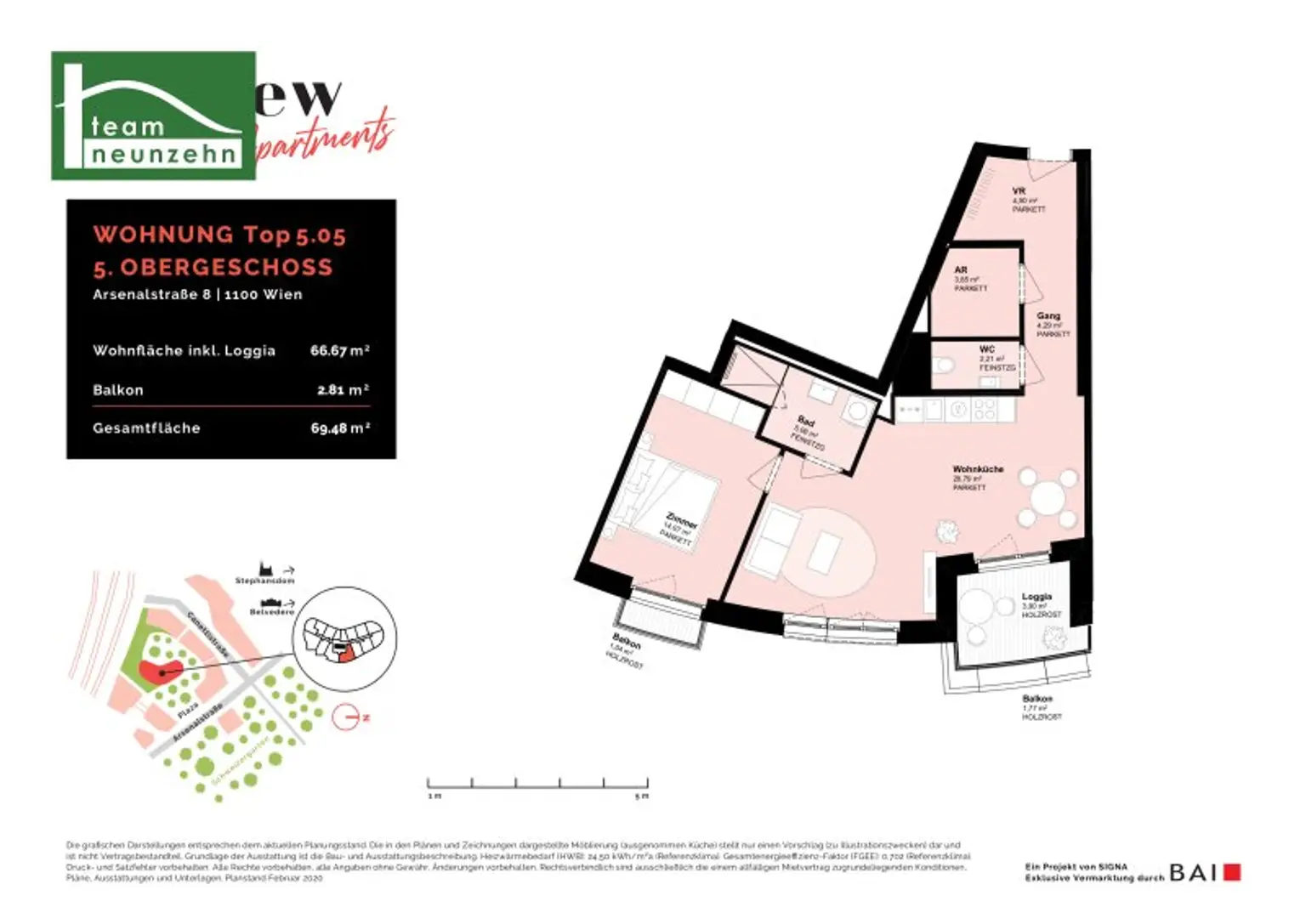 Urbanes Wohnen mit Klasse – exklusive Neubauwohnung beim Wiener Hauptbahnhof!
