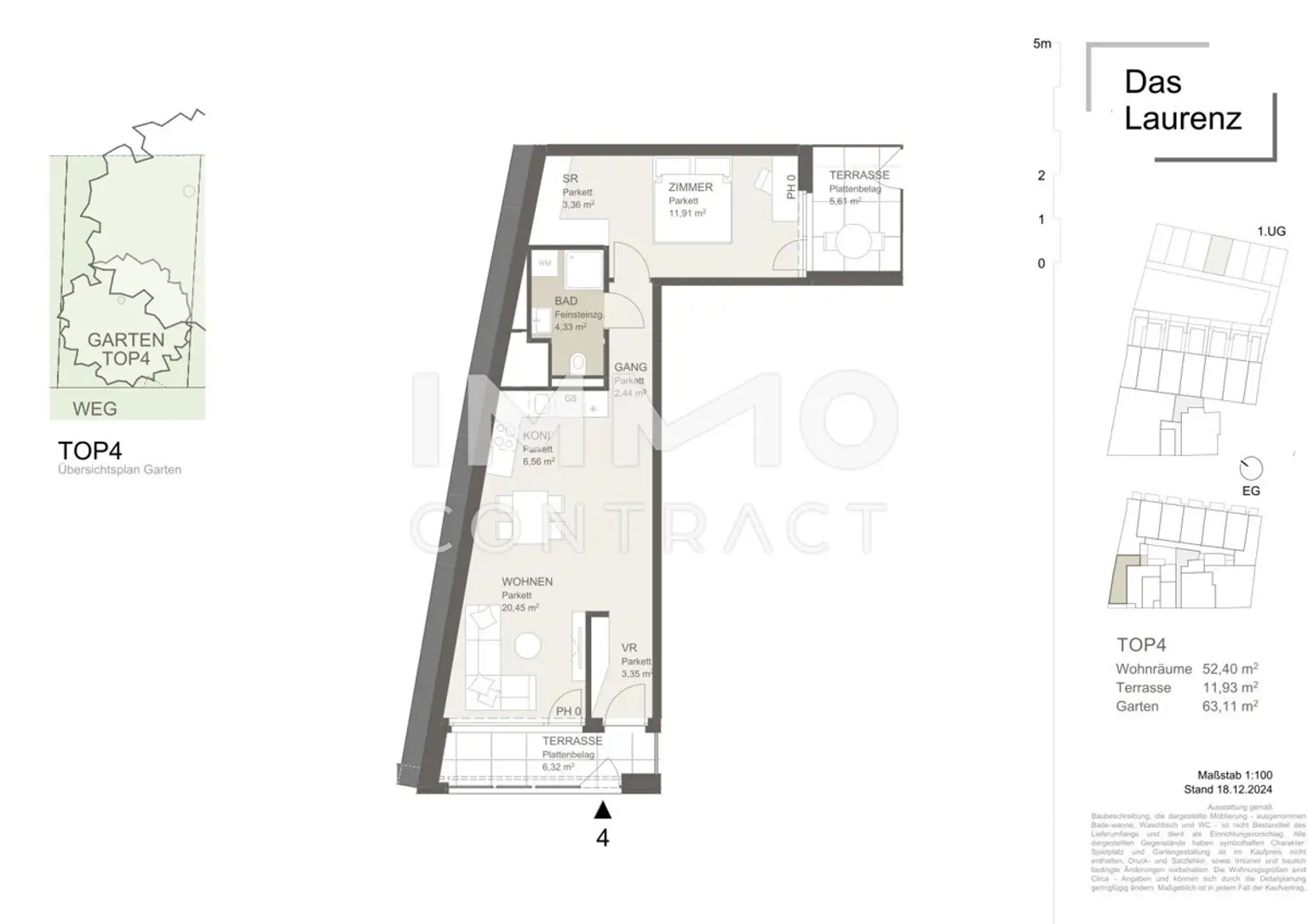 ERSTBEZUG 2 Zimmer Wohnung mit Terrasse und Garten - Ordination