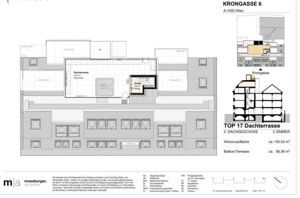 Krongasse! Erstbezug Penthouse mit 3 Terrassen und privatem Liftzugang auf frisch saniertem Altbau! Top17
