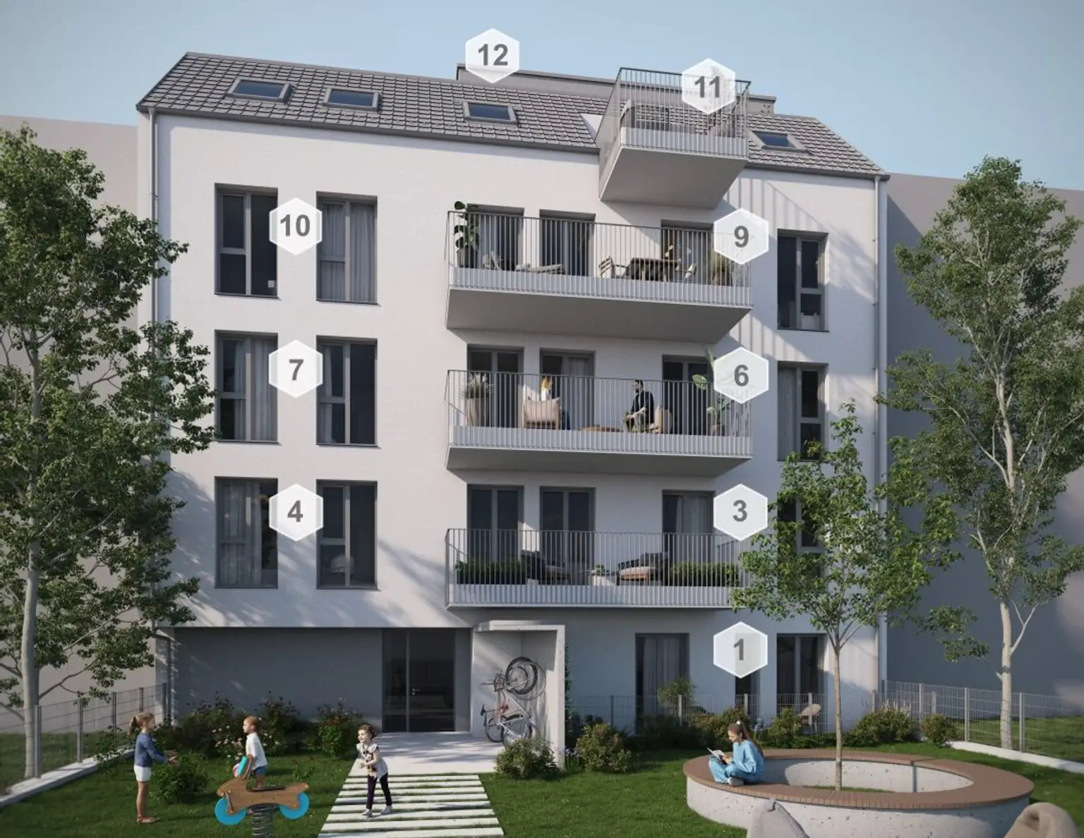 Terrassenwohnung Top 7 - Neubauprojekt Wohnhaus "HAGEN8" | Rohbau fertig !