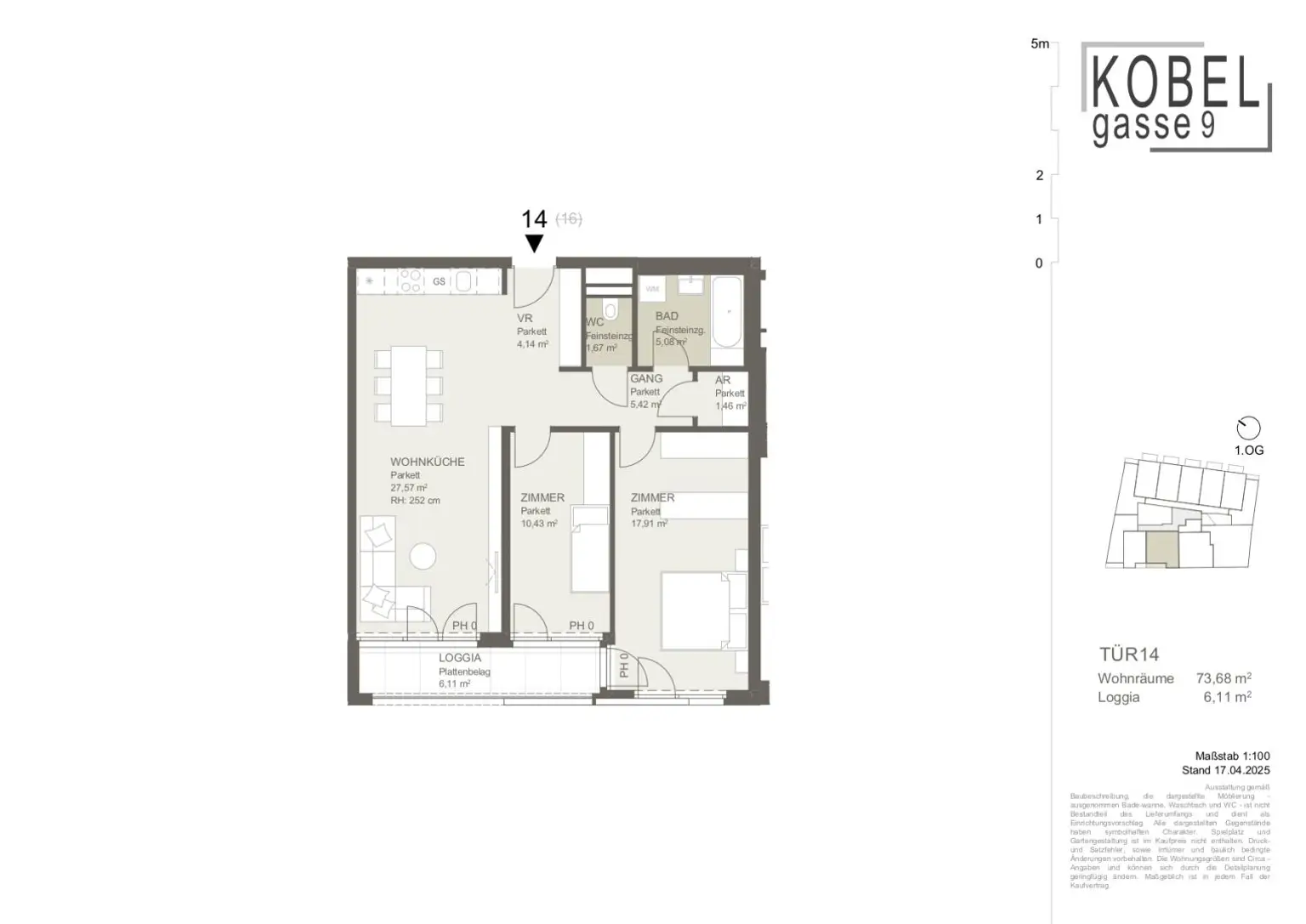 3-Zimmer-Wohnung mit Loggia