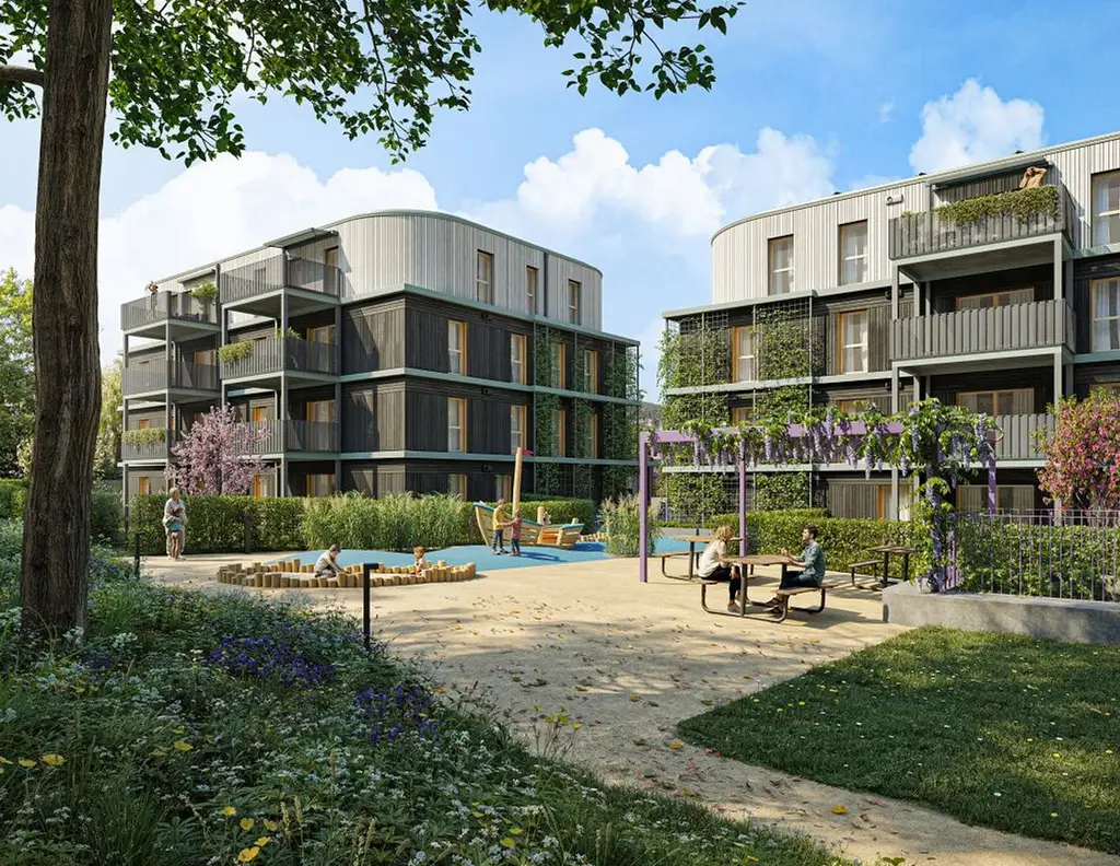 GRÜNE STADTVILLEN - Gartenwohnung mit 2 Zimmern | Holzbauweise & Nachhaltig | Provisionsfrei!
