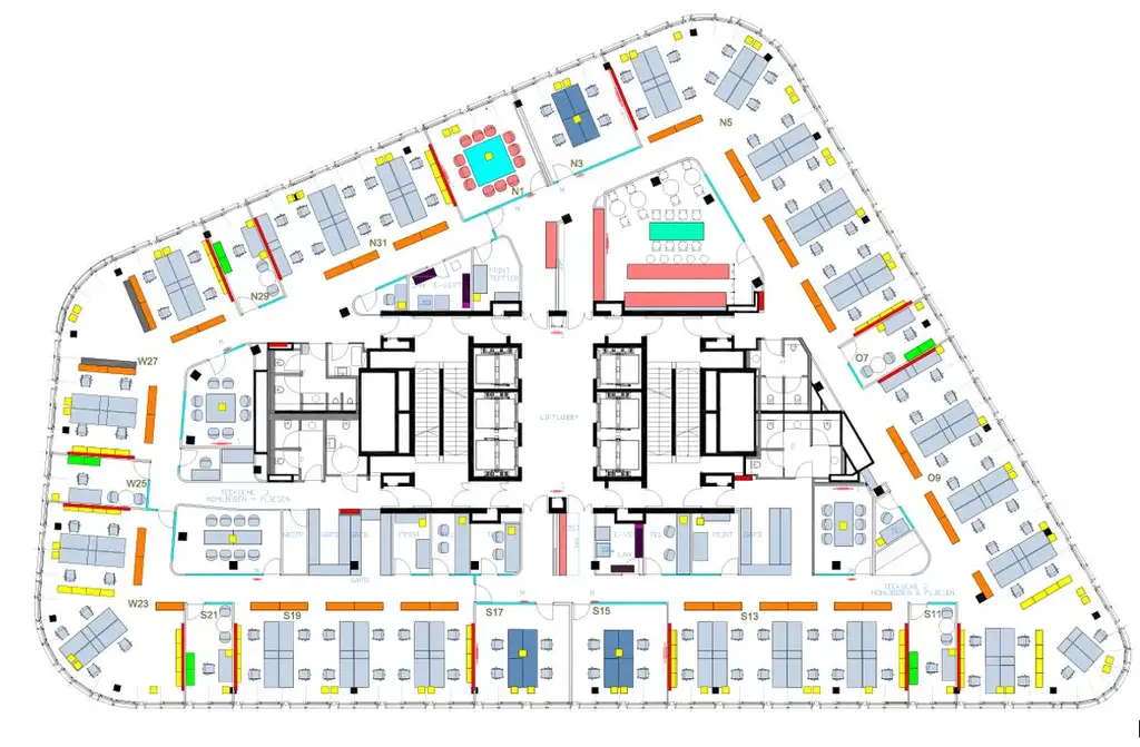 1100 Wien, Gertrude-Fröhlich-Sandner-Str THE ICON Plan möbliert Regelgeschoß