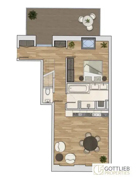 Grünruhelage nahe Belvedere! Luxuriöse 3-Zimmer-Erstbezug-Dachgeschoss-Wohnung mit zwei Balkonen in historischem Gebäude