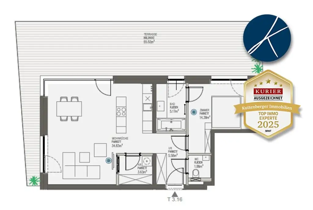 Luxuriöse 2 Zimmer Dachgeschoßwohnung als Erstbezug im Seepark Oggau! PROVISIONSFREI für den Käufer!
