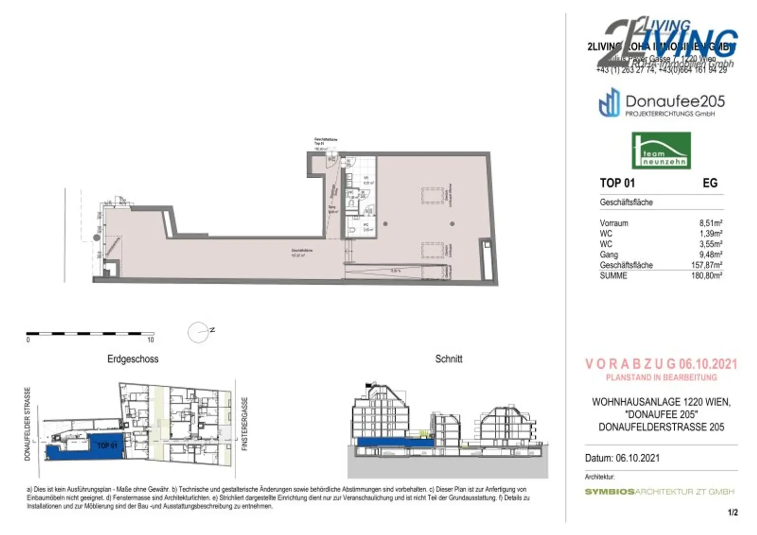 Geschäftsfläche Nahe U1-Kagraner Platz