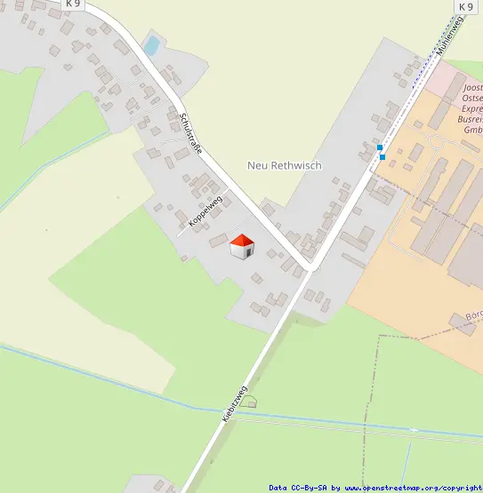 Lageplan mit Markierung