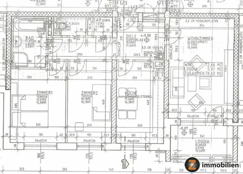 Jennersdorf: Erdgeschoßwohnung, sonnig mit Balkon