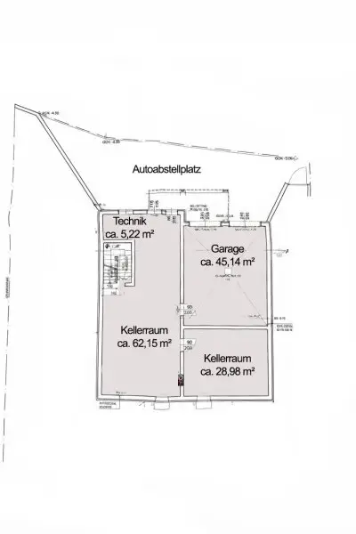 Grundriss Skizze Kellergeschoß