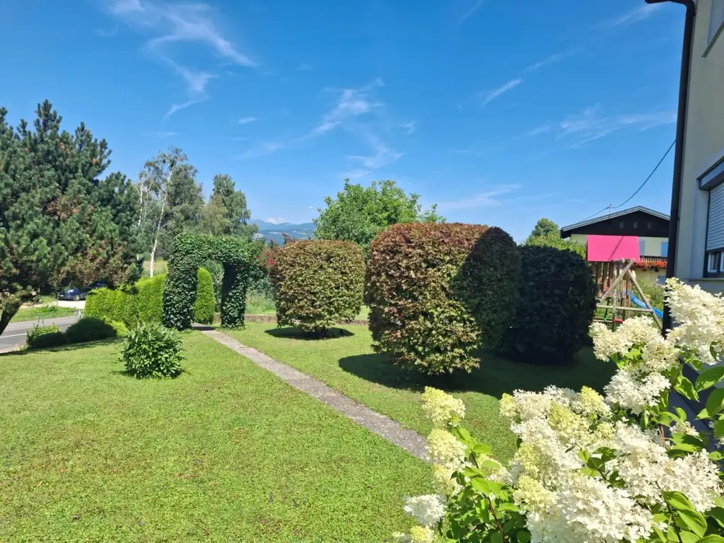 Großzügiges, gemütliches Einfamilienhaus mit Gartenparadies und Weitblick in Wolfsberg