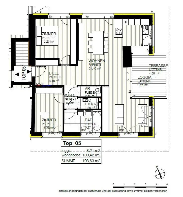 Exklusive 3-Zi.-DG-Wohnung mit Gebirgsblick in ruhiger Lage