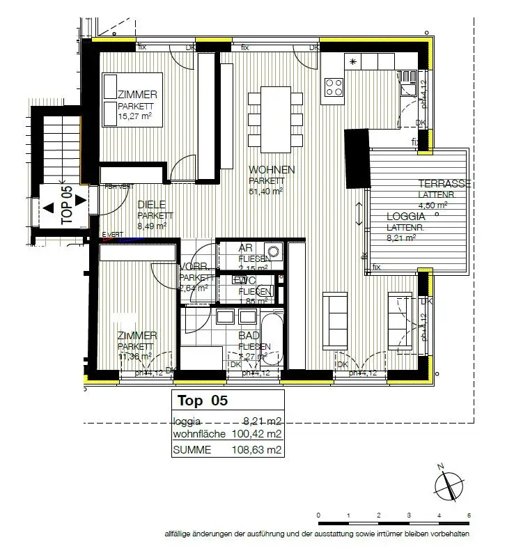 Exklusive 3-Zi.-DG-Wohnung mit Gebirgsblick in ruhiger Lage