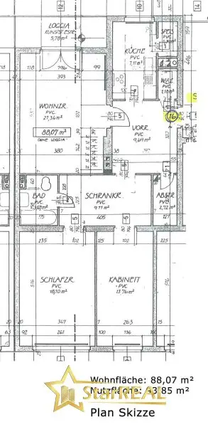FERNWÄRME-HEIZUNG! ÄUSSERST GEPFLEGTE 3 ZIMMER-WOHNUNG IM 2. LIFTSTOCK. ZENTRALE, RUHIGE LAGE.