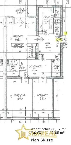 FERNWÄRME-HEIZUNG! ÄUSSERST GEPFLEGTE 3 ZIMMER-WOHNUNG IM 2. LIFTSTOCK. ZENTRALE, RUHIGE LAGE.