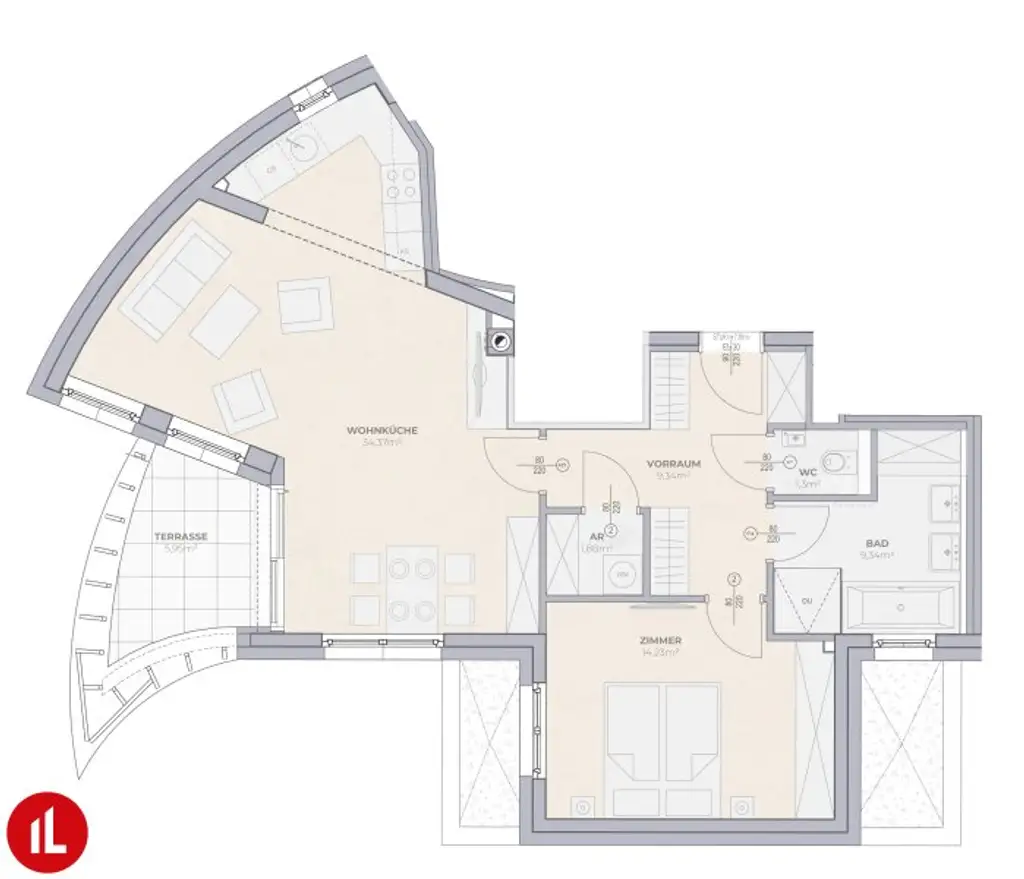 UNBEFRISTET | HOCHWERTIG | 2-ZIMMER DESIGN-WOHNUNG