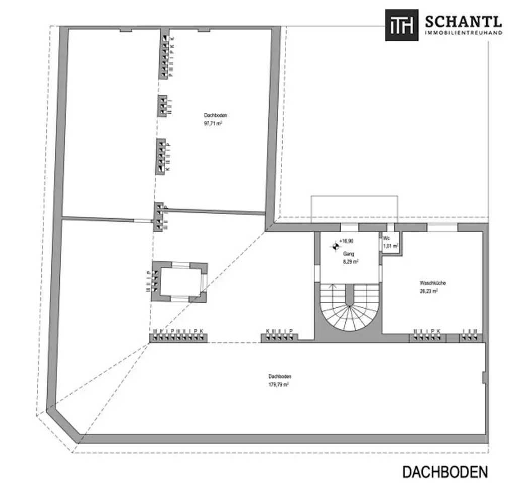 Raum für Visionen: Rohdachboden inklusive Magazin in ruhiger Lage!