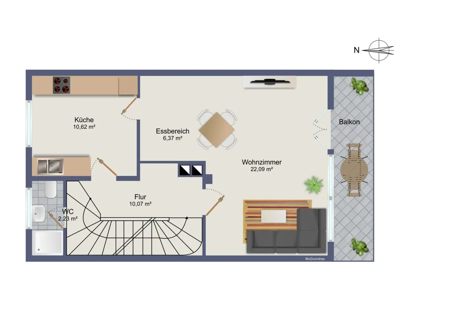 schematischer Grundriss 1. OG