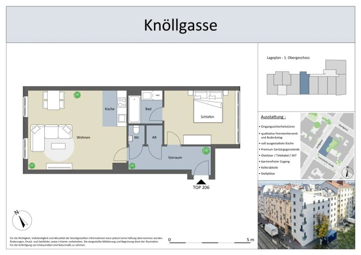 Ideale, sonnige 2 Zimmer Neubauwohnung
