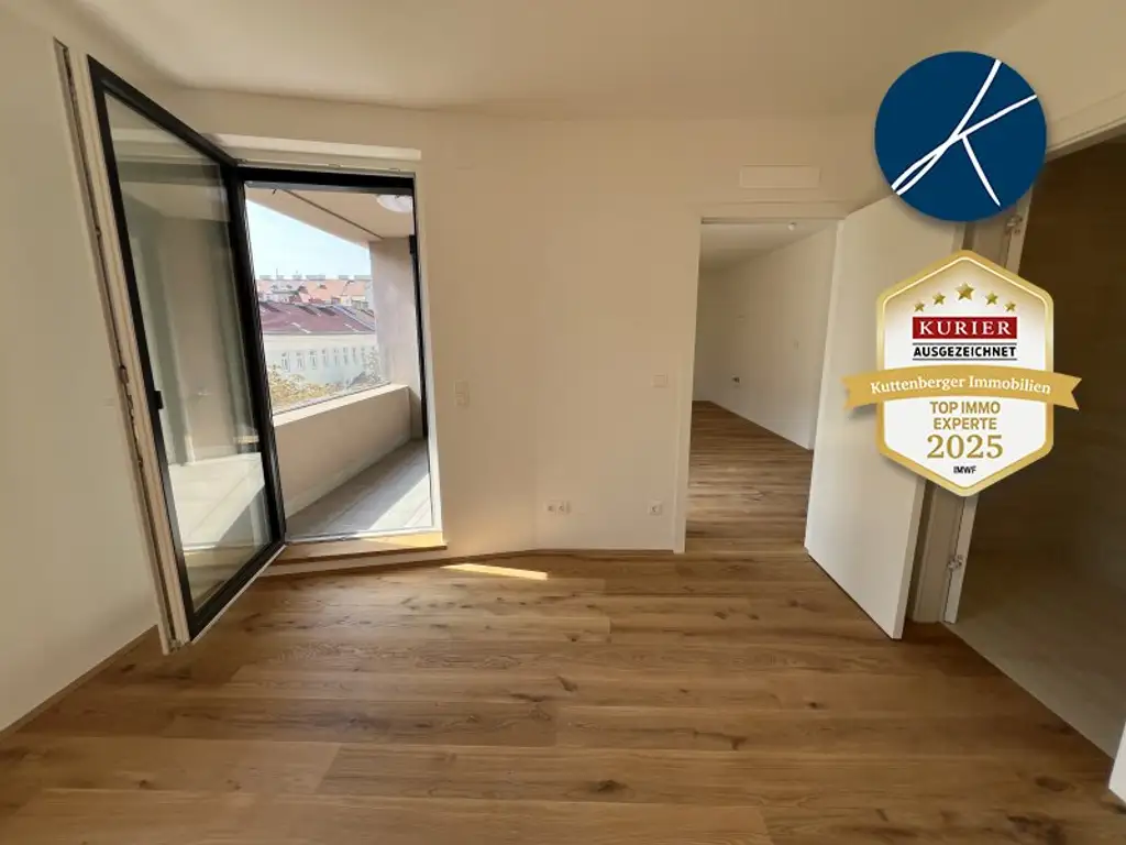 *Superprojekt: ''Über den Baumwipfeln" Top 44 Erstklassige 2-Zimmer Loggia-Wohnung + TRAUMHAFTE SÜDAUSRICHTUNG mit Blick auf die Kastanienbäume