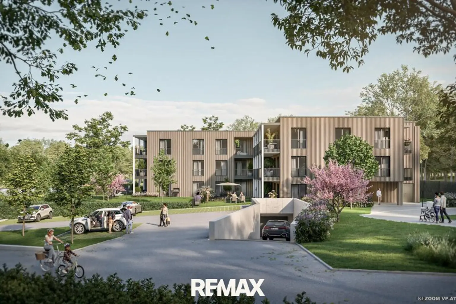 Rendering Richtung Tiefgaragenabfahrt