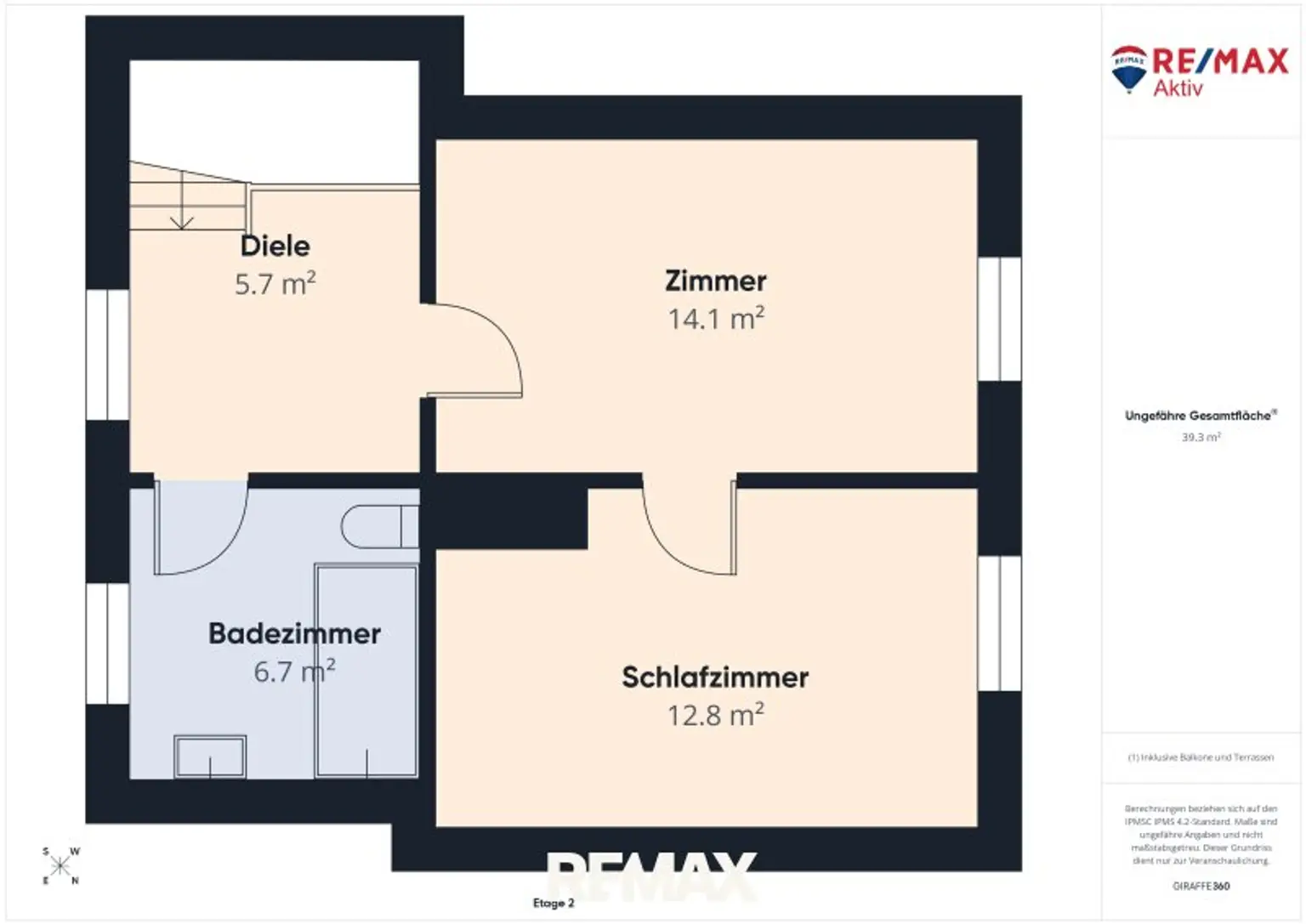 Plan Obergeschoss