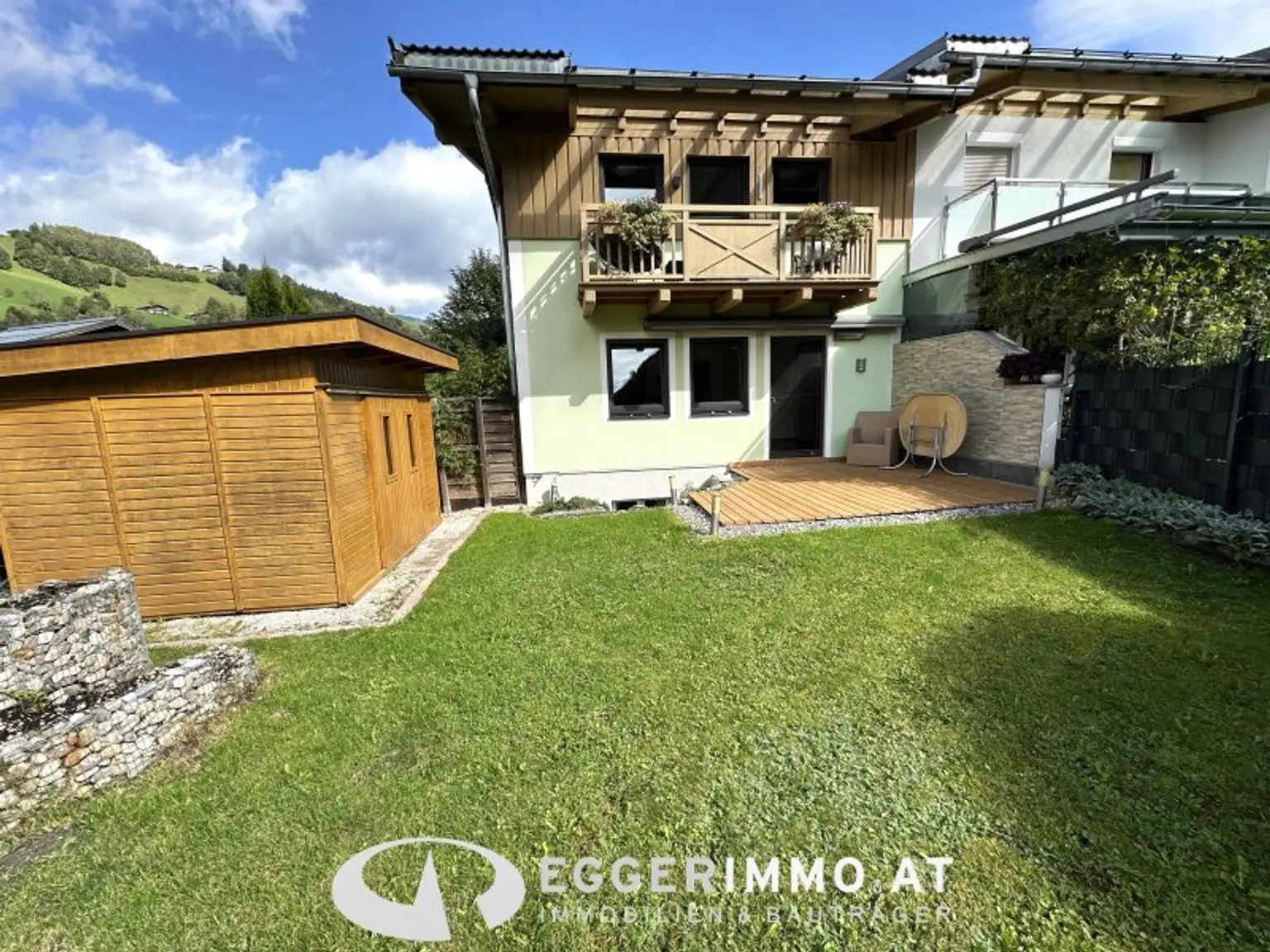 5710 Kaprun: Rent: Garden Apartment; Falkenbachwandgasse, 3-room apartment on 2 floors, partially furnished! Fireplace! Parkingplace