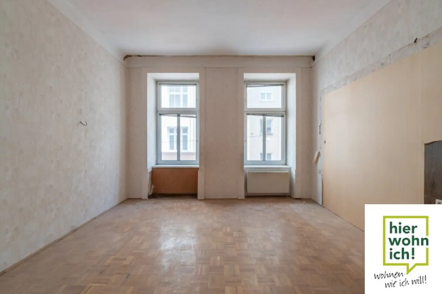 Sanierungsbedürftig helle 2 Zi Altbauwohnung im Karmeliterviertel