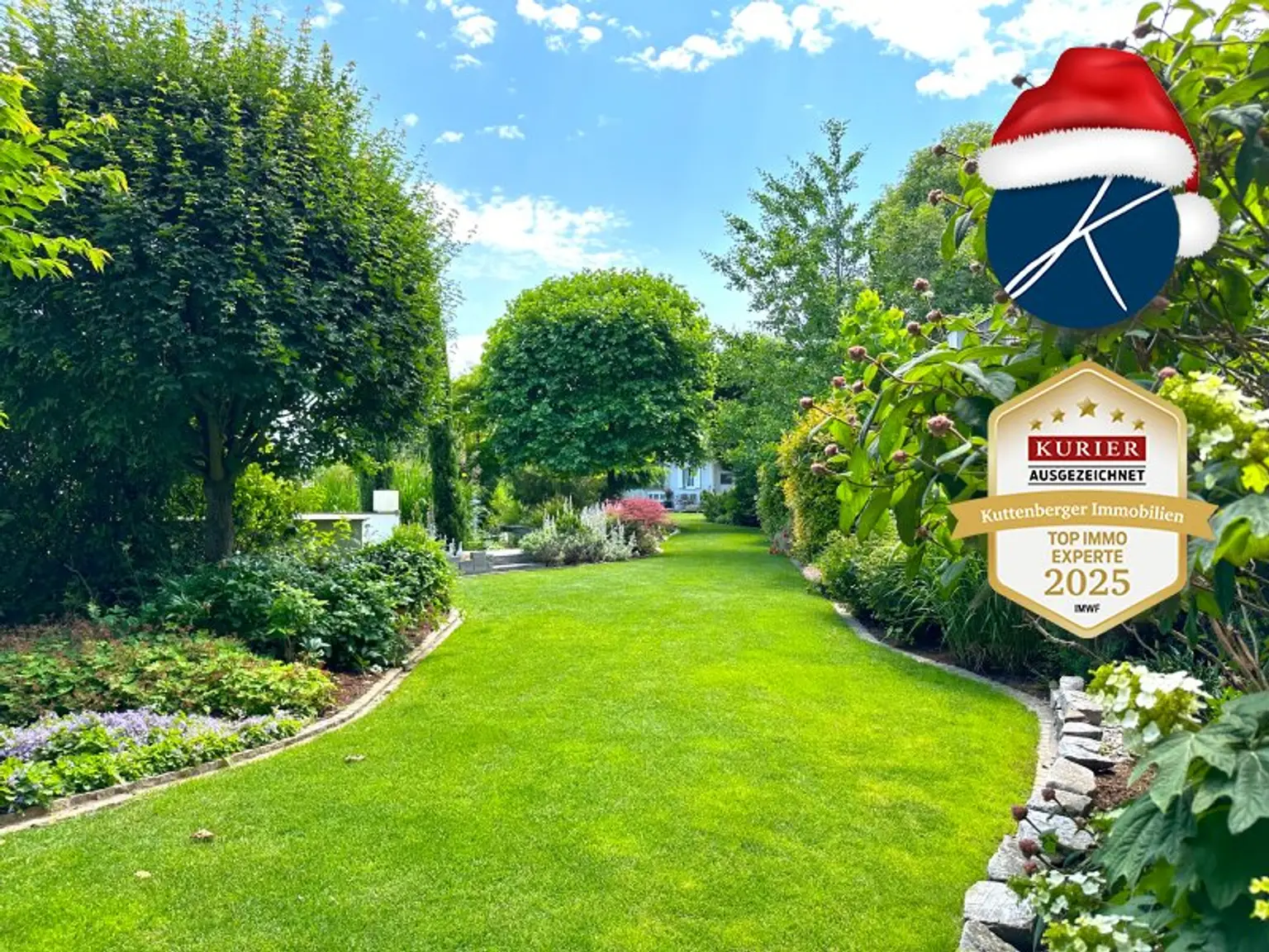 Traumgarten mit Koi-Teich und Wasserspielen